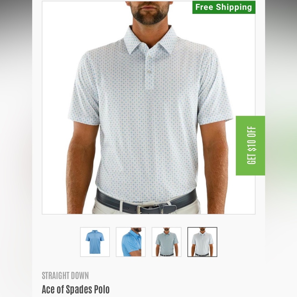 Straight down Ace of Spades Polo